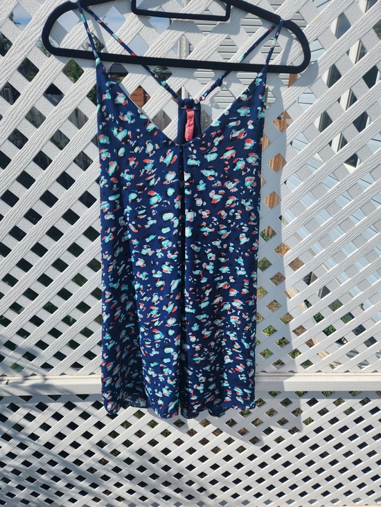 Eight Sixty Dresses & Skirts - Eight Sixty Navy Colorful Spaghetti Strap Dress Size Medium GUC